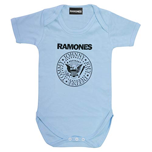 Popgear Ramones Dichtung Strampler, Kinder, Himmelblau, Offizielle Handelsware von Popgear