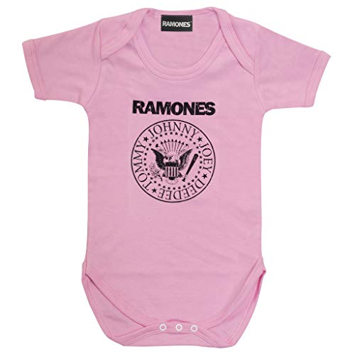 Popgear Ramones Dichtung Strampler, Mädchen, Baby Pink, Offizielle Handelsware von Popgear