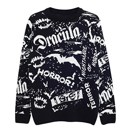 Popgear Universal Monsters Dracula Strickpullover, Adultes, XS-3XL, Schwarz, Offizielle Handelsware von Popgear