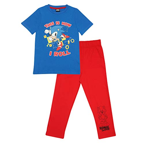 Sonic The Hedgehog Dies ist, wie ich Rolle Jungen Lange Pyjamas Set Rot Blau 128 | Geschenkidee für Jungen, Gamer Nachtwäsche von Popgear