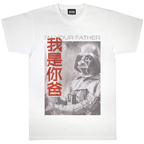 Star Wars Vader I'm Your Father T Shirt, Adultes, S-5XL, Weiß, Offizielle Handelsware von Popgear