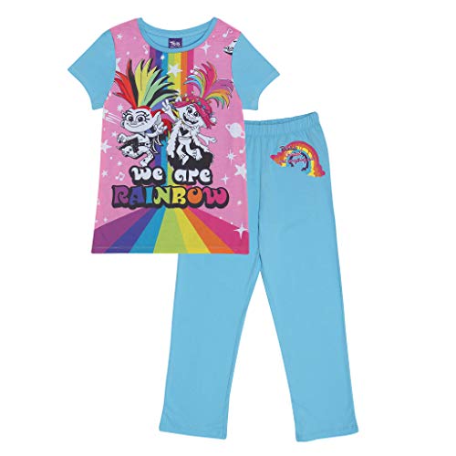 Trolls Poppy Wir sind Regenbogen Mädchen Langer Pyjama Set Mehrfarbig 110 | Troll World Tour Kinder Nachtwäsche, Geschenkidee für Mädchen, Kleinkind-Größen von Popgear