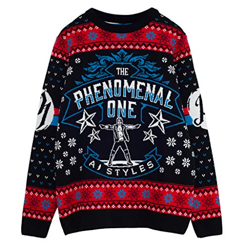 WWE AJ Styles Phenomenal Strickpullover, Damen, Mehrfarbig, Offizielle Handelsware von Popgear