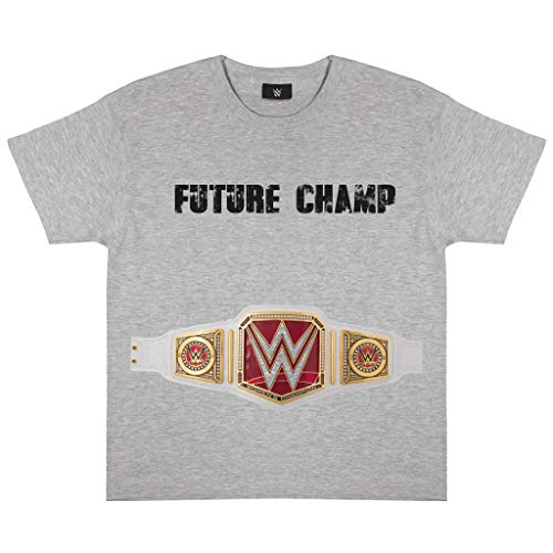 WWE Future Champ T Shirt, Mädchen, 116-182, Heather Grey, Offizielle Handelsware von Popgear