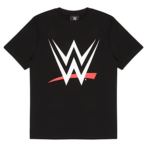 WWE Logo Freund Fit T Shirt, Damen, Schwarz, Offizielle Handelsware von Popgear