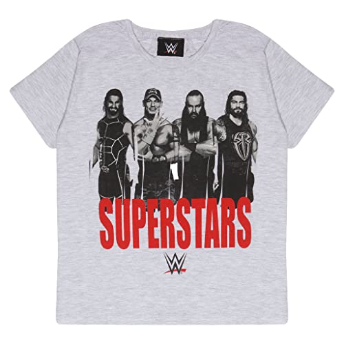 WWE Superstars Mädchen-T-Shirt Heather Grey 170 | Alter 5-15, Wrestling Geschenke, Mädchen John Cena Top, Kinderkleidung, Kindergeburtstags-Geschenk-Idee von Popgear