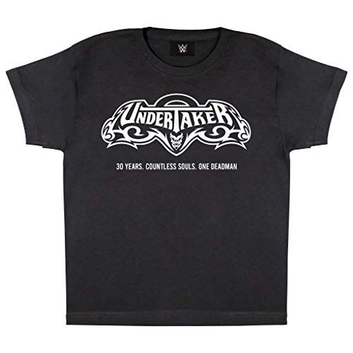 WWE The Undertaker 30 Years T Shirt, Kinder, 116-182, Schwarz, Offizielle Handelsware von Popgear