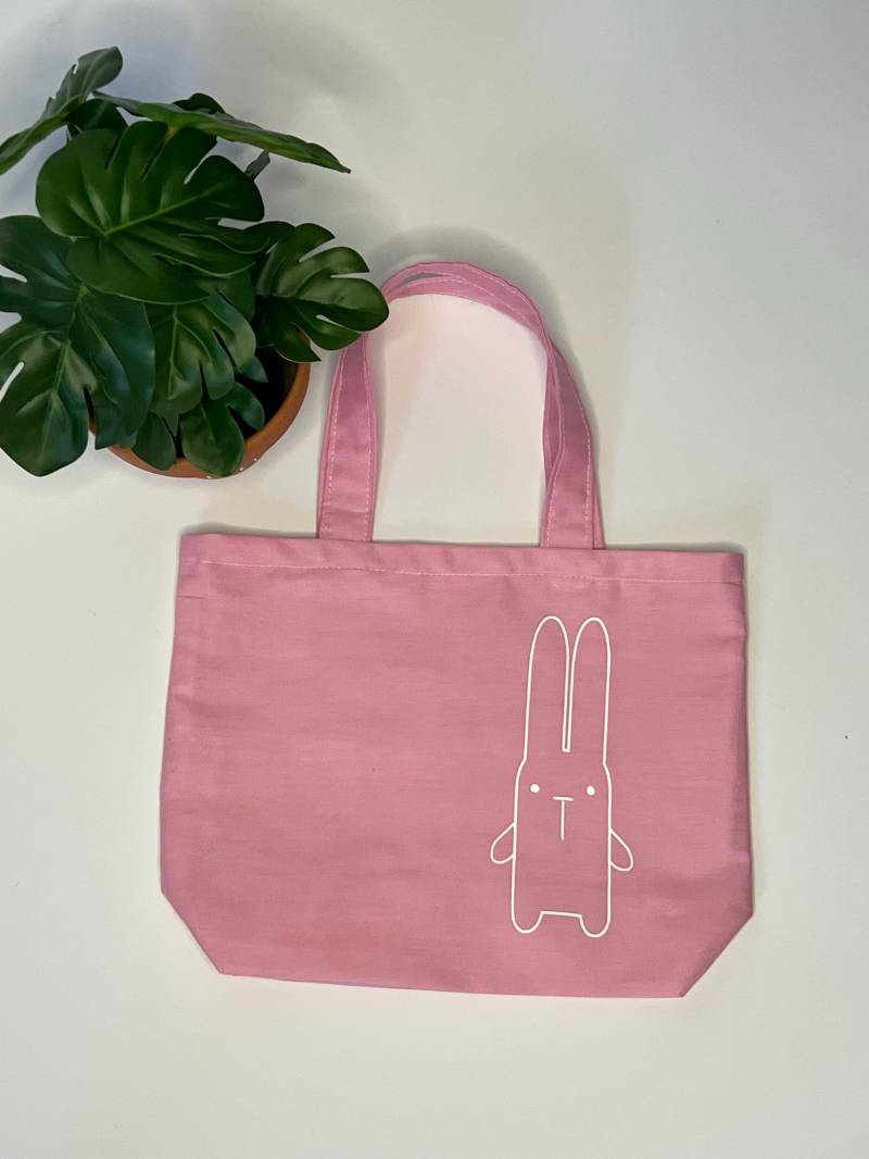 Kleine Tragetasche Mit Hasenmotiv, Geeignet Für Kinder Und Erwachsene, Als Ostertasche, Geschenkverpackung Oder Einkaufstasche von Popokatepete