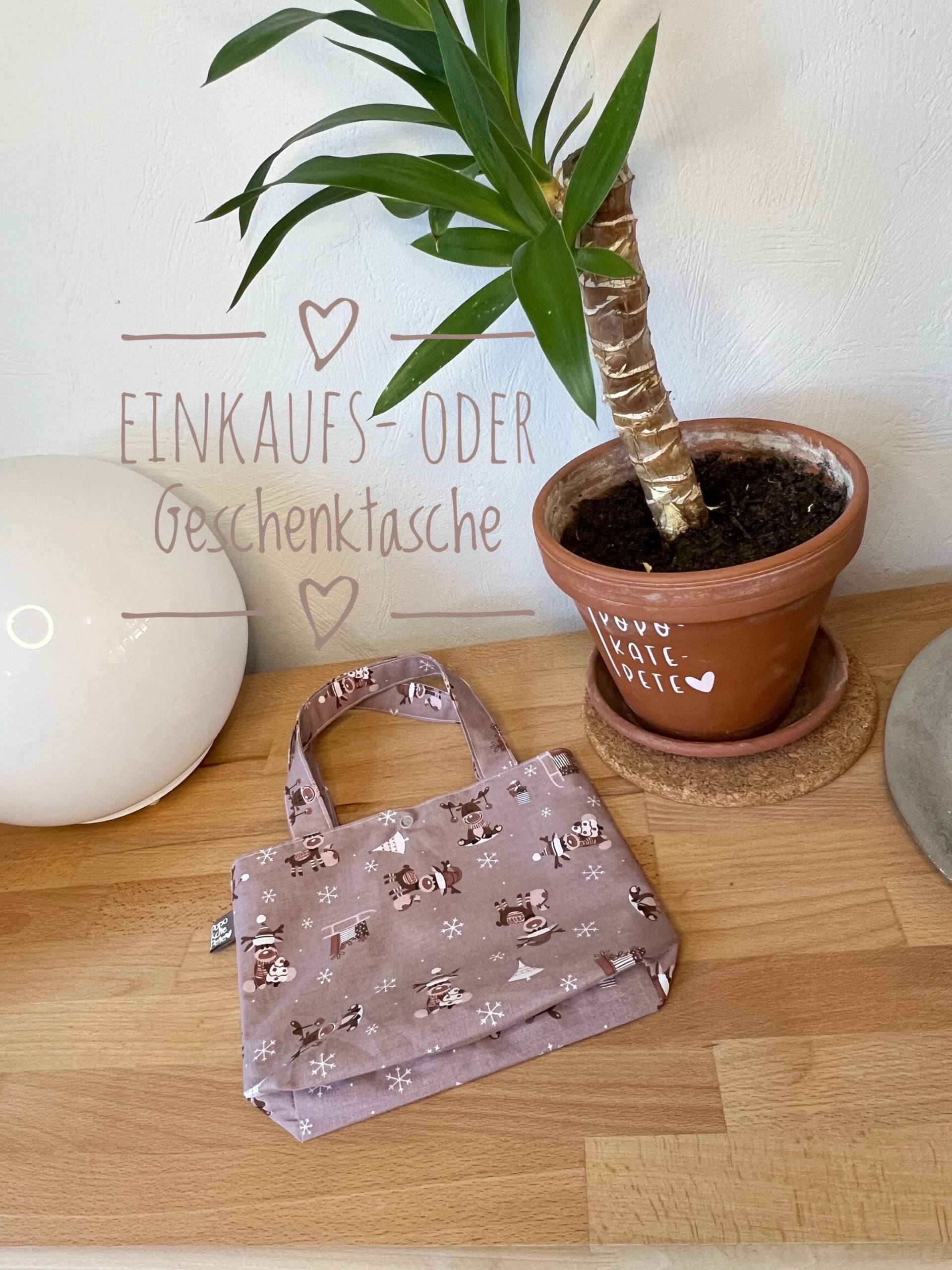 Kleine Tragetasche Mit Weihnachtsmotiv, Geeignet Für Kinder Und Erwachsene, Als Einkaufstasche Oder Alles Andere Was Platz Findet von Popokatepete