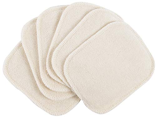 Waschbare Kosmetikpads Bio-Baumwolle naturfarben 6er-Set von Popolini