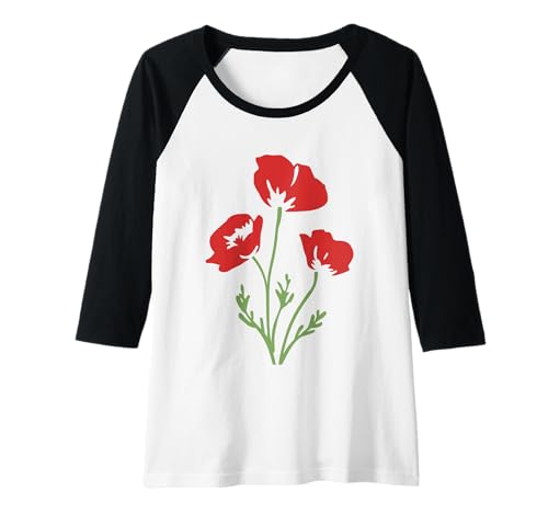 Damen Mohnblume August Geburt Blume Rote Mohnblumen Wildblume Floral Raglan Damen Mohnblume August Geburt Blume Rote Mohnblumen Wildblume Floral Raglan von Poppy Birth Flower - Apparel & Gifts
