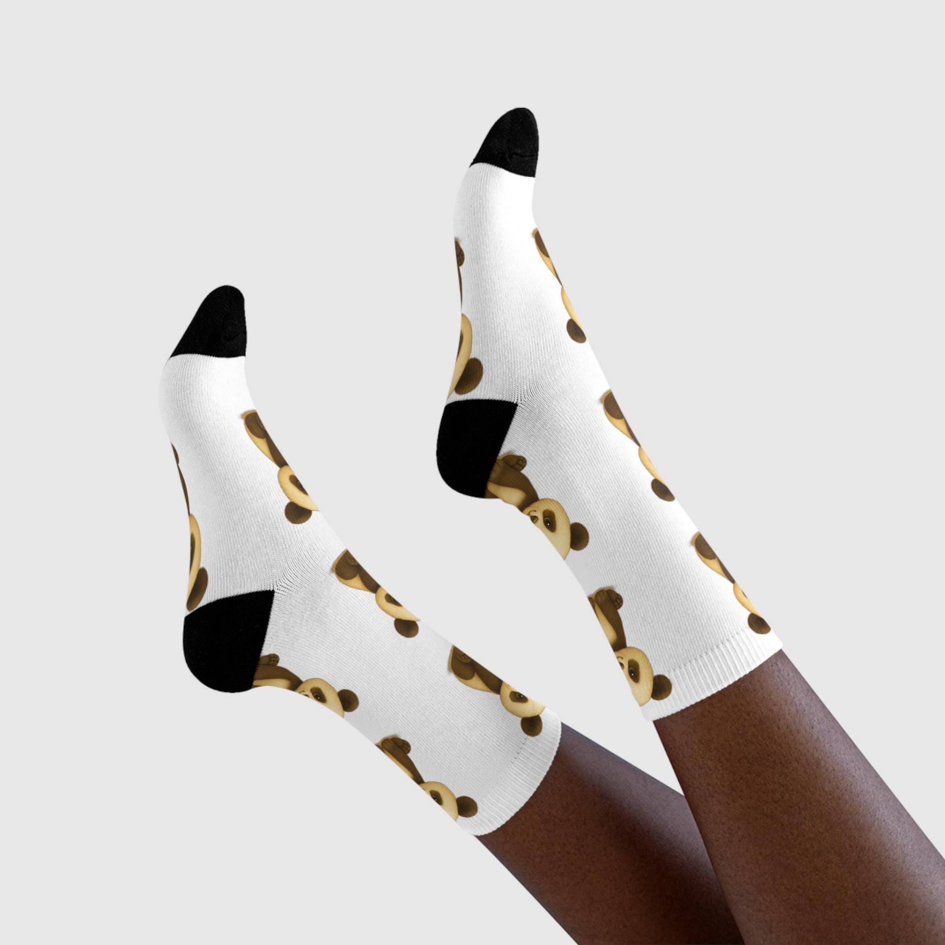 Cute Panda Pattern Crew Socks | Sublimation Printed von PoppyPandaVonStephan