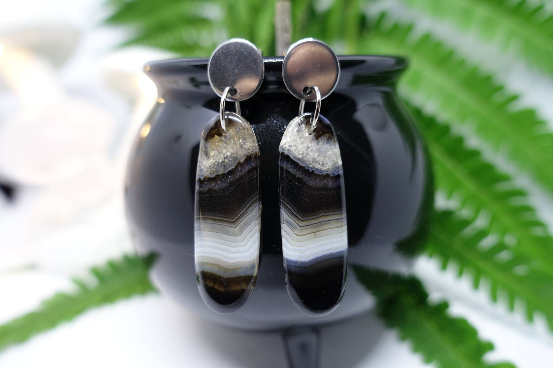 Einzigartige Achat Ohrringe von PoppyPoltergoat