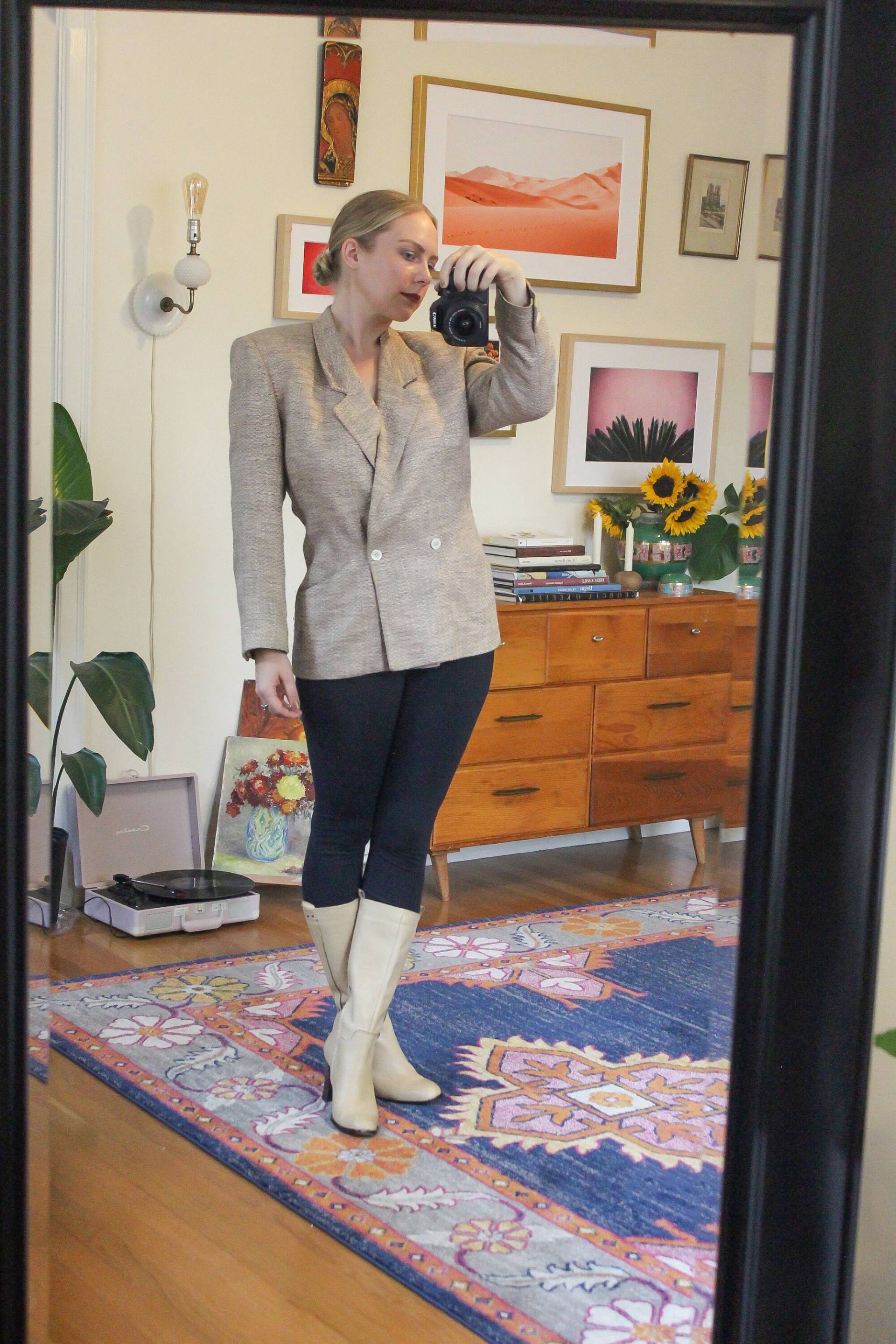 Oversize-Vintage-Blazer/Oversize Geprüft Blazer Vintage Wolle 90Er Jahre Vintage-Blazer Mantel von PoppyThornVintage