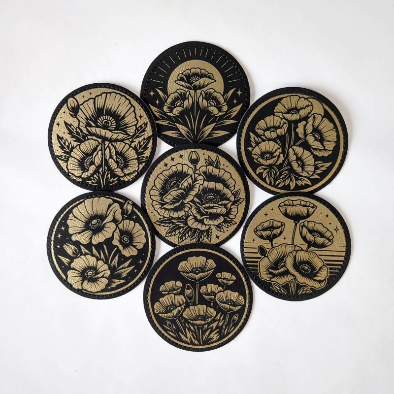 Poppy Patches Aus Kunstleder von PoppyandHoneyBee