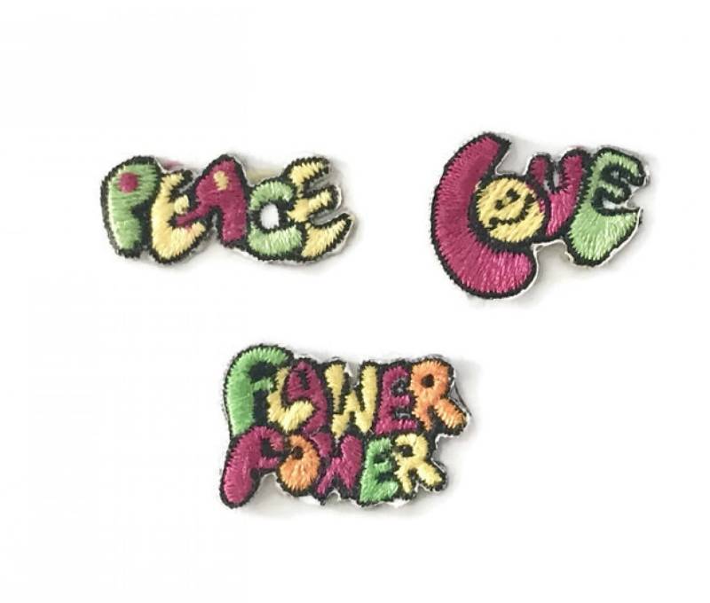 3Er Set Gestickte Aufnäher | Retro Hippie Kleine Perfekt Für Hüte, T-Shirts, Kinderkleidung von PoppyandZane