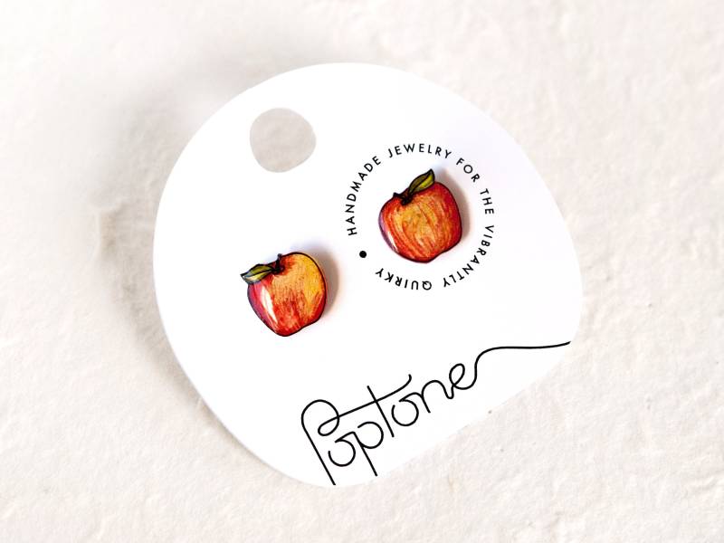 Apfel Ohrstecker/Geschenk Für Lehrer Süße Herbst von Poptone