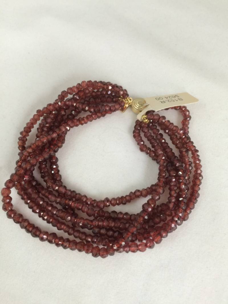 Echtes Rubin Armband Mit Verschluss Aus 585Er Gelbgold von PopularGemsMiami