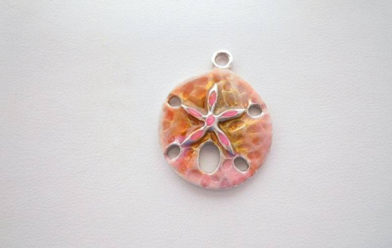 Sand Dollar Anhänger Aus 925 Sterling Silber Enamel Under The Sea Collection-Von Populargemsmiami von PopularGemsMiami