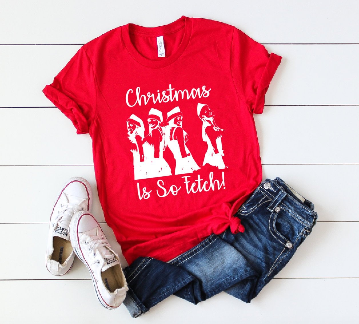 Damen Weihnachtsshirt. Christmas Is So Fetch, Baseball T-Shirt, Lustiges Lustige Weihnachten, Shirt von PopularTeez