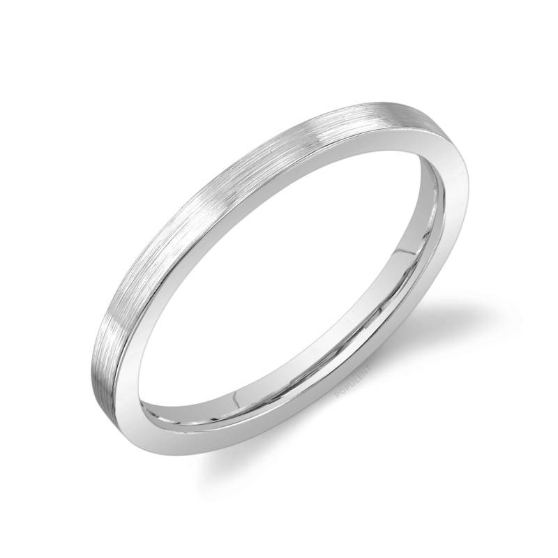 950 Platin Band | 2mm Dünn | Flach Matt Gebürstet Komfort Passform Herren Damen Ehering Zigarre Einfach Dünn Pt950 von Populent