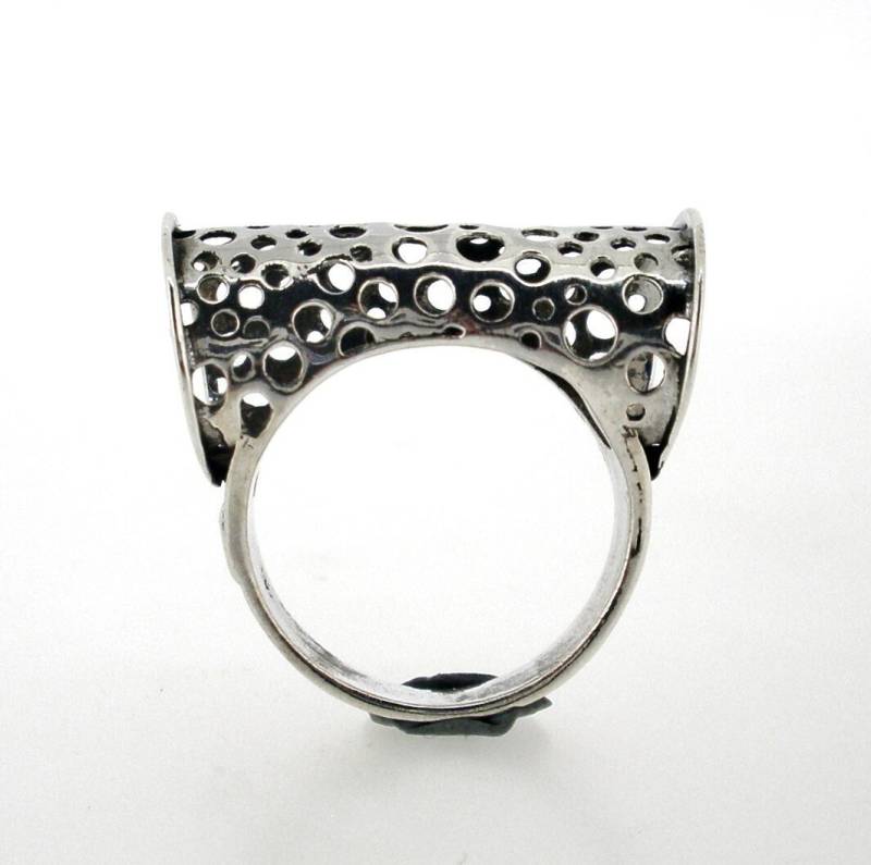 Filigraner Silberring Boho Galaxy Statement Ring von Porans