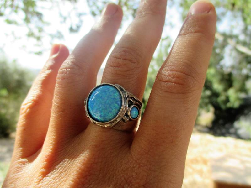 Sterling Silber Opal Ring Multi Stone Design Von Porans von Porans