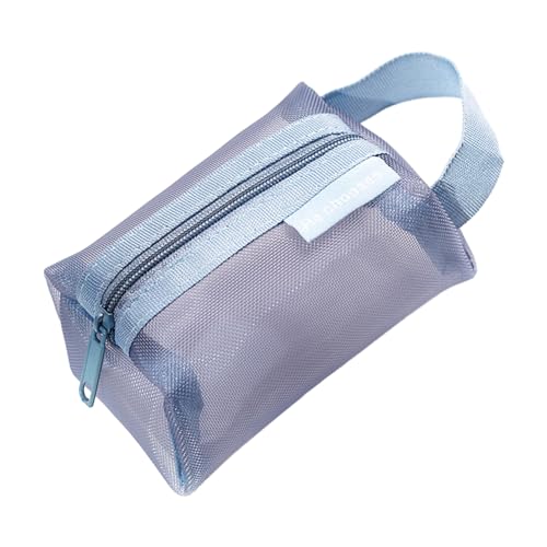 Porceosy Schmutzabweisende Aufbewahrungstasche, praktische Reißverschluss-Nylon-Netz-Münzgeldbörse, multifunktionale Organizer-Tasche für Zuhause, Reisen, langlebige Einkaufstasche, blau, xxxxl von Porceosy