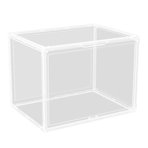 Porceosy Transparente Aufbewahrungsbox für Puppen, Kunststoff, transparent, mit magnetischer Tür, staubdicht, stapelbar, abnehmbare Platte, dicke Geldbörse, Handtasche, Organizer, Buch, transparent von Porceosy