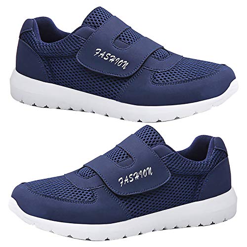 Porfeet Herren Turnschuhe, Herren Mesh Atmungsaktive Slip On Turnschuhe Anti Skid Running Walking Outdoor Schuhe Blau 45 von Porfeet