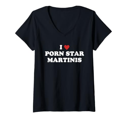 Damen Ich Liebe Pornostar Martinis Funny T-Shirt mit V-Ausschnitt Damen Ich Liebe Pornostar Martinis Funny T-Shirt mit V-Ausschnitt von Porn Star Martini Drinkers Designs