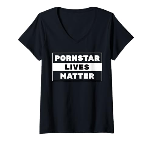 Damen Pornostar lebt Materie T-Shirt mit V-Ausschnitt von Pornstar lives matter