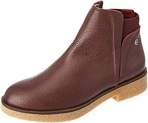 Porronet Damen Alana Chelsea-Stiefel, Burgunderrot, 41 EU von Porronet