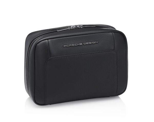 Porsche Design - Porsche Design Roadster Leather Washbag M, Schwarz von Porsche Design