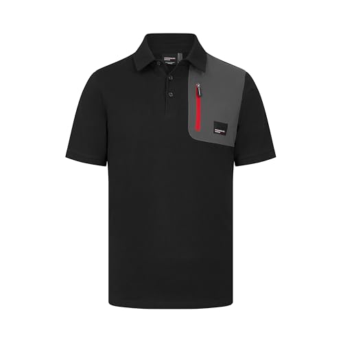Porsche Motorsport Herren Utility Poloshirt – Schwarz – Größe: XXL von Porsche Motorsport