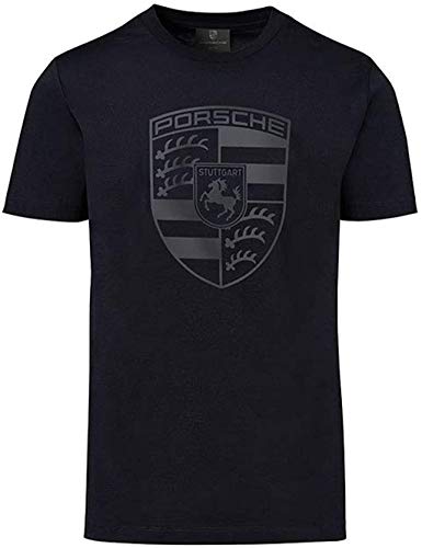 Porsche Black Crest Herren T-Shirt, Schwarz, L von Porsche