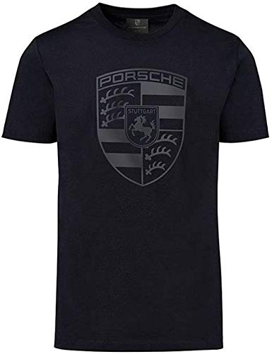 Porsche Black Crest Herren T-Shirt, Schwarz, XL von Porsche