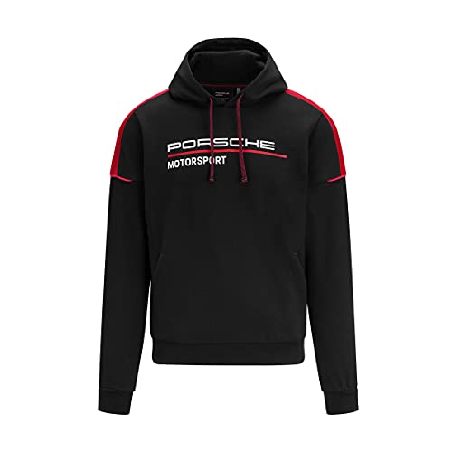 Stitched Motorsport Herren Kapuzenpullover FW Schwarz von Porsche