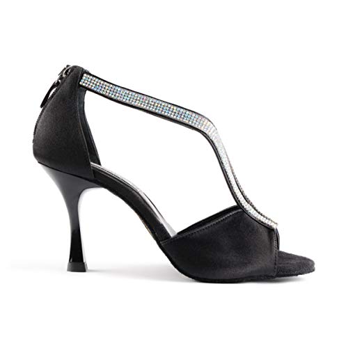 Portdance Damen Tanzschuhe PD806 Pro - Satin Schwarz - 6 cm Flare (klein) [EUR 38] von Portdance