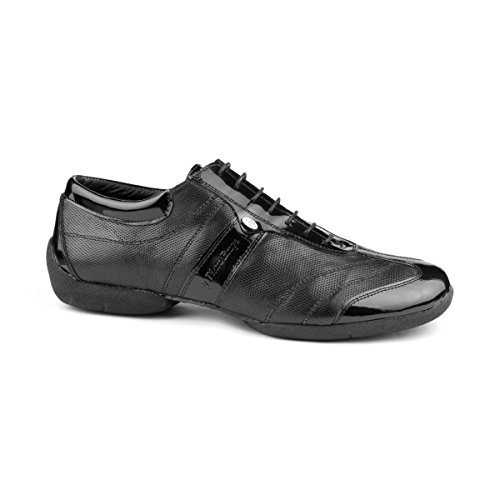 Portdance Herren Sneakers/Dance Sneakers PD Pietro Street - Leder/Lack Schwarz - Sneaker Sohle [EUR 44] von Portdance