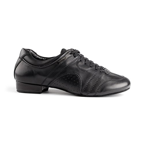 Portdance Herren Tanzschuhe/Dance Sneakers PD Casual - Leder Schwarz - Rauledersohle [EUR 44] von Portdance