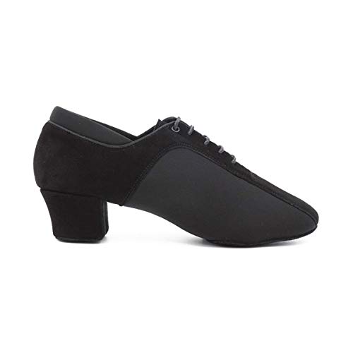 Portdance Herren Tanzschuhe PD015 - Nubuck/Neopren Schwarz - 4,5 cm Latein - Größe: EUR 45 von Portdance