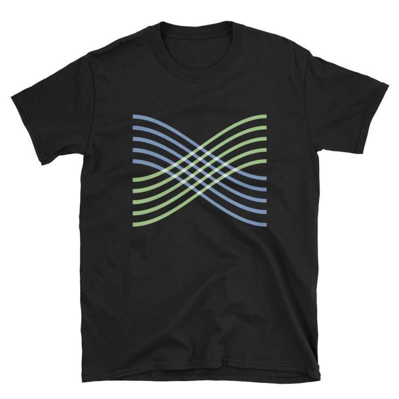 Kreuzung T-Shirt, Abstrakte Shirt, Schneidenlinien Kurven Blende, Geometrie, Schneiden Punkte, Illusion T-Shirt Kreuzung T-Shirt, Abstrakte Shirt, Schneidenlinien Kurven Blende, Geometrie, Schneiden Punkte, Illusion T-Shirt von PortInk