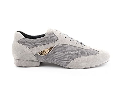 PD07 Fashion Tanzschuhe in Grey Denim mit Wildleder Sohle von Portdance