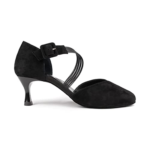Portdance Damen Tanzschuhe PD126 - Obermaterial: Nubuck - Farbe: Schwarz - Größe: EUR 41 von Portdance