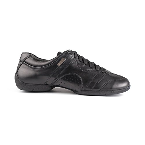 Portdance Herren Sneakers/Dance Sneakers PD Casual - Leder Schwarz - Sneaker Sohle [EUR 43] von Portdance