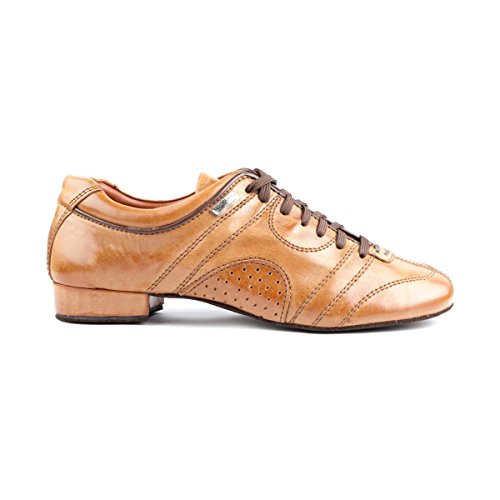 Portdance Herren Tanzschuhe/Dance Sneakers PD Casual - Leder Camel - Rauledersohle [EUR 43] von Portdance