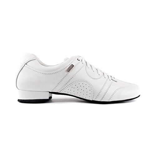 Portdance Herren Tanzschuhe/Dance Sneakers PD Casual - Leder Weiß - Rauledersohle [EUR 44] von Portdance