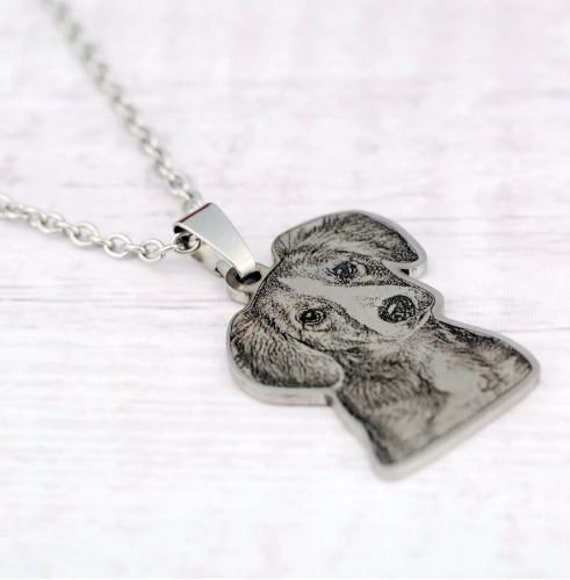 Gravierte Haustier-Halskette Oder Schlüsselanhänger, Minimale Benutzerdefinierte Haustier-Foto-Halskette, Personalisiertes Geschenk Für Hundemama Gravierte Haustier-Halskette Oder Schlüsselanhänger, Minimale Benutzerdefinierte Haustier-Foto-Halskette, Personalisiertes Geschenk Für Hundemama von Portenya