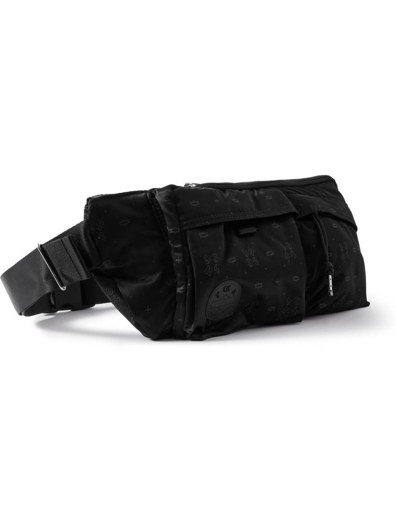 Porter-Yoshida and Co - Logo-Embroidered Shell Belt Bag - Men - Black von Porter-Yoshida and Co